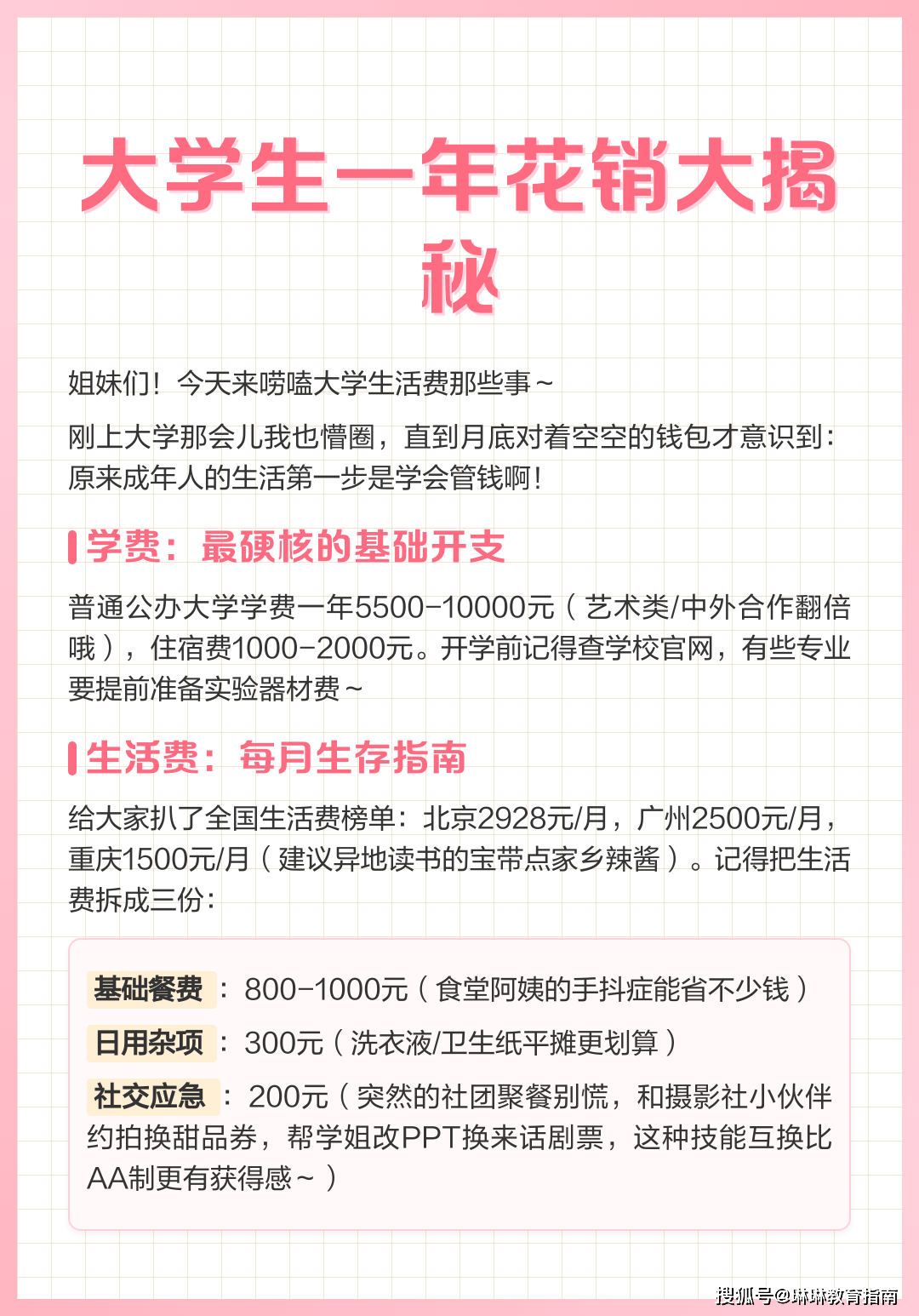 原創“養不起我，就別讓我上大學！”女大學生抱怨半個月1000元不夠花，評論區令其看清現實