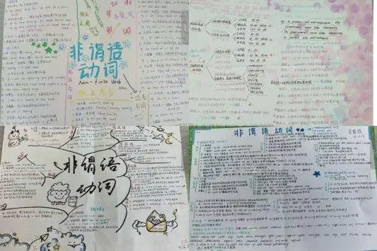 原創濟南市萊蕪第一中學：妙筆繪語法 導圖展風采