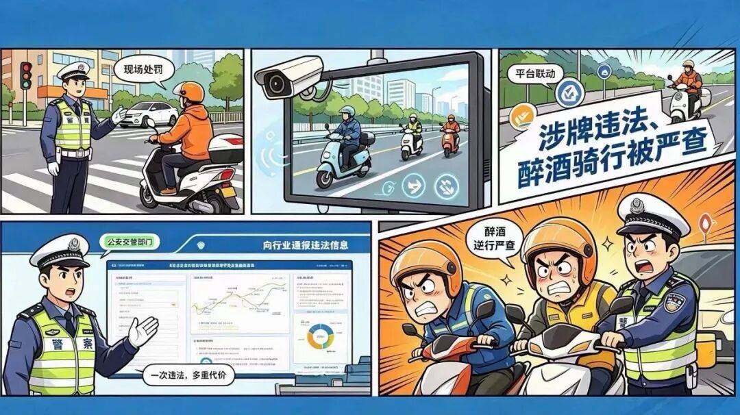 快遞、外賣行業非機動車新規本月施行，以下行為或觸碰法律紅線